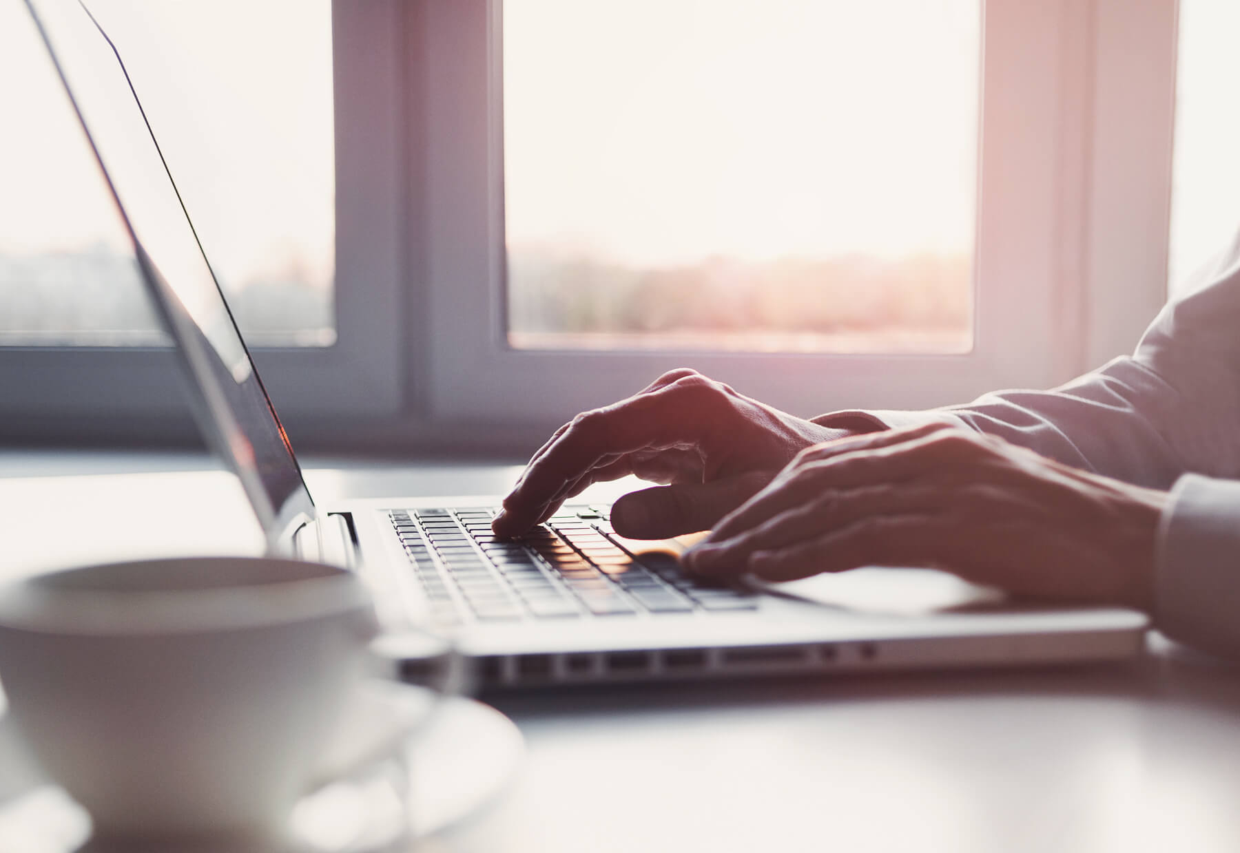 man working on laptop